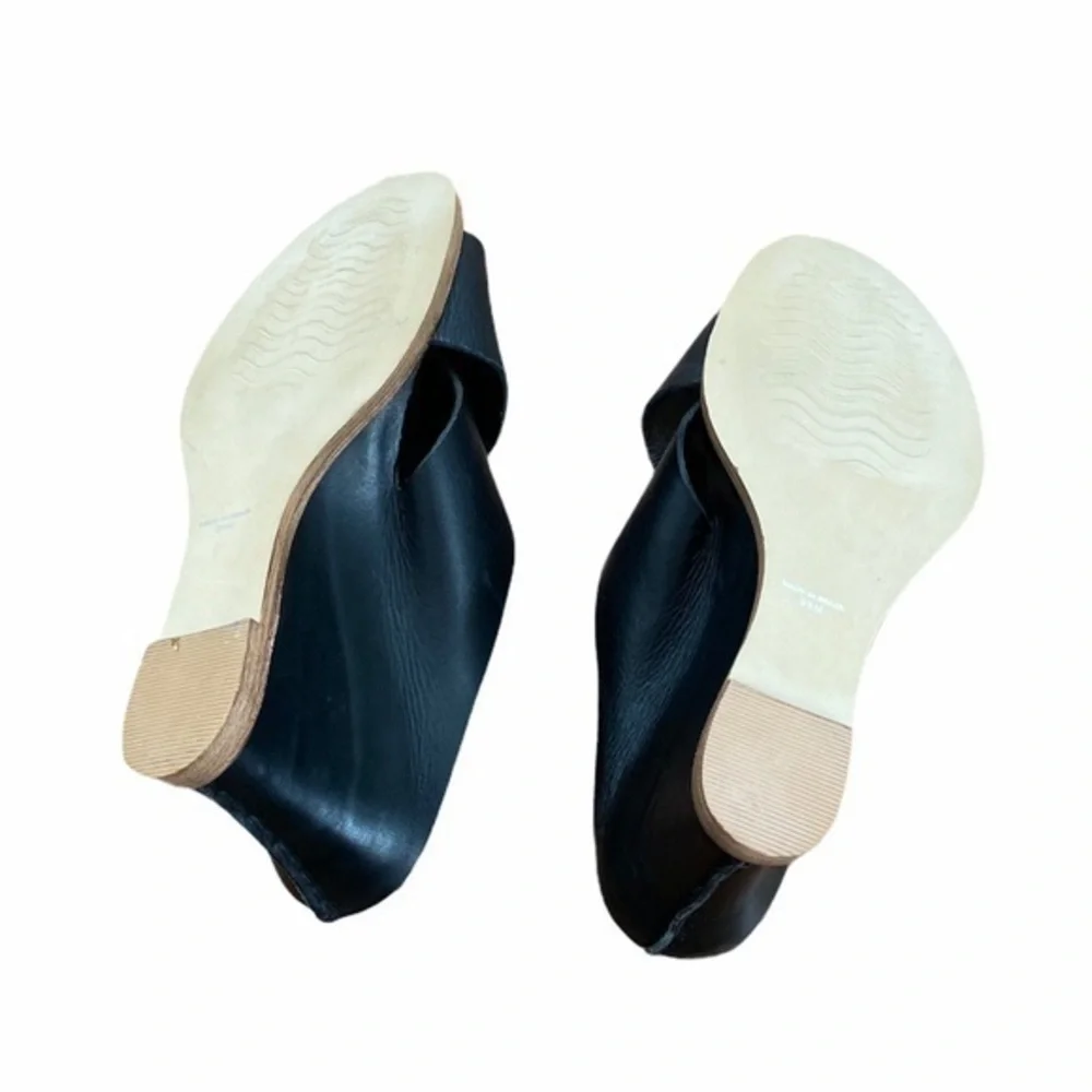 J. Jill Black‎ Leather Criss Cross Strap Wedge Sandals